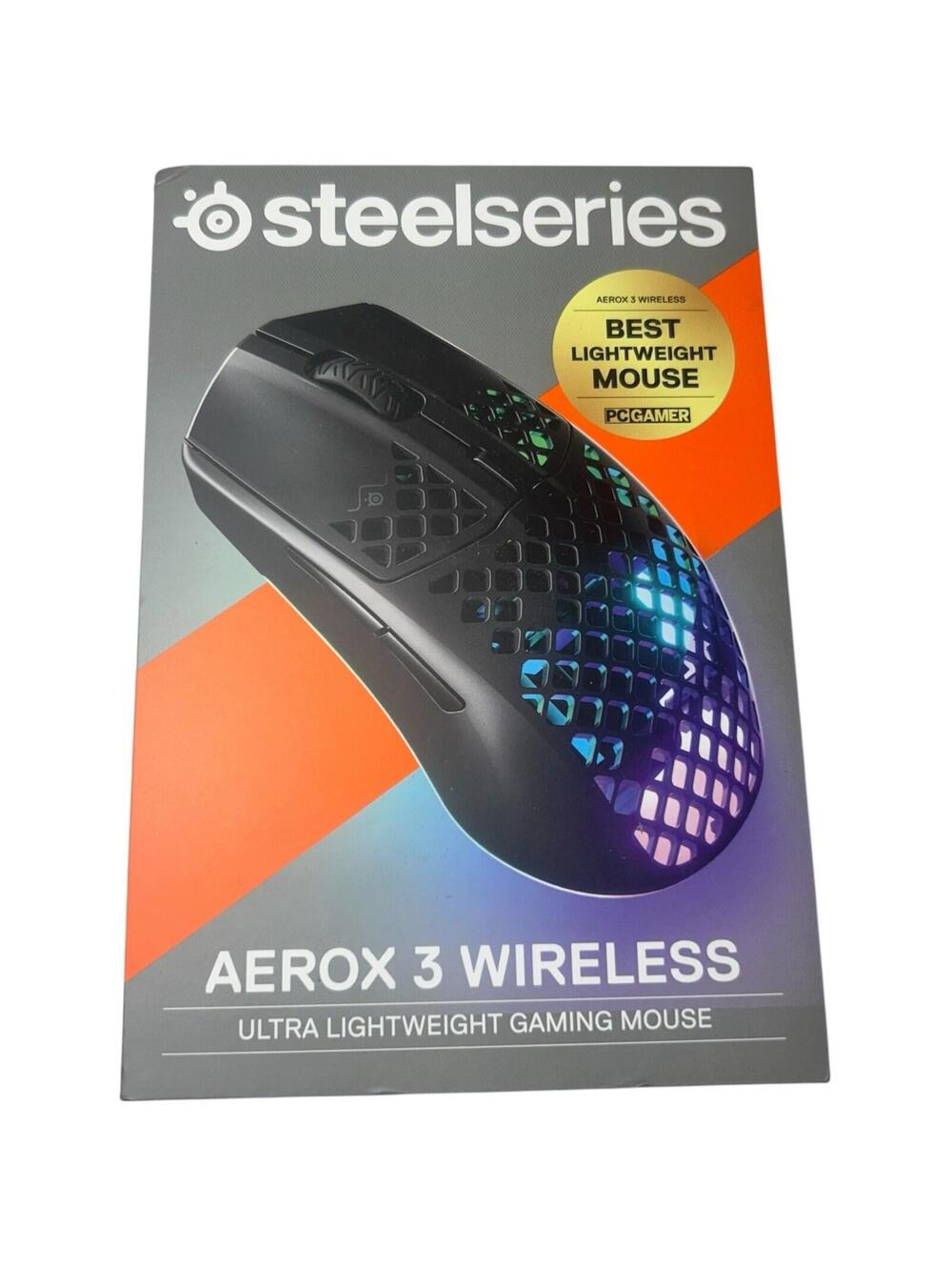 SteelSeries Aerox 3 Wireless Gaming Mouse RGB Lighting IP54 Water Resistant -NEW
